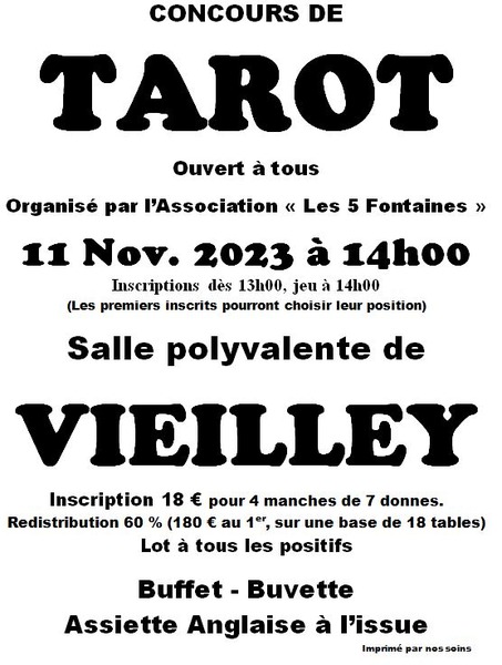 Affiche de l'organisateur du concours Concours de tarot