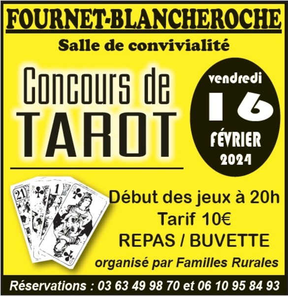 Affiche de l'organisateur du concours Concours de tarot de Familles Rurales