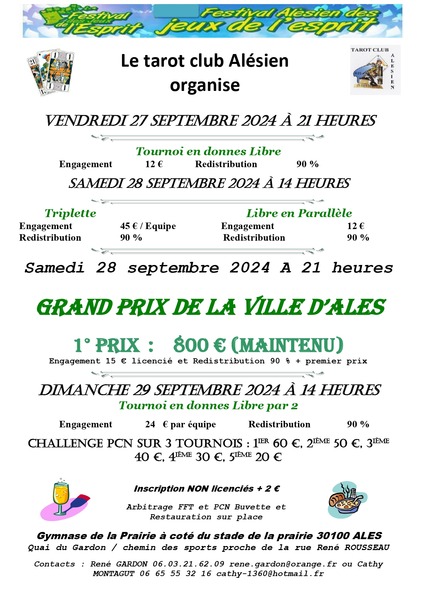 Affiche de l'organisateur du concours Festival des jeux de l'esprit ALES 2024