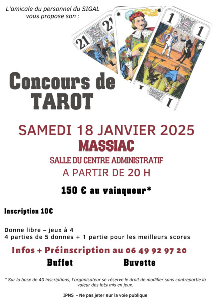 Affiche de l'organisateur du concours Concours de tarot