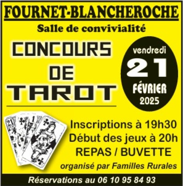 Affiche de l'organisateur du concours Concours de tarot de Familles Rurales