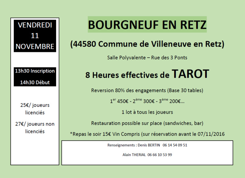 Affiche de l'organisateur du concours Concours de tarot