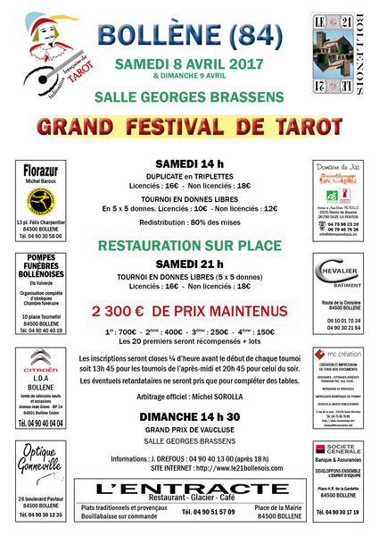 Affiche de l'organisateur du concours Festival de Bollène (84)