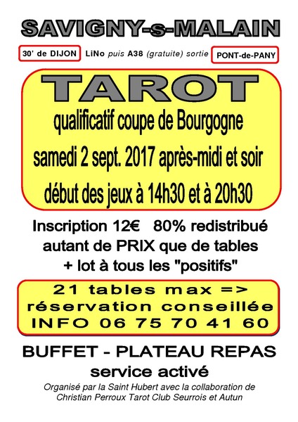 Affiche de l'organisateur du concours Concours de tarot