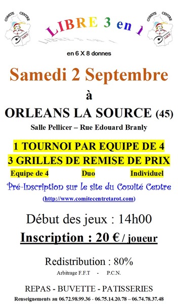 Affiche de l'organisateur du concours TOURNOI DE LIBRE 3 EN 1