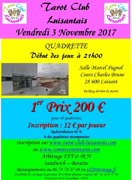 Affiche de l'organisateur du concours QUADRETTE
