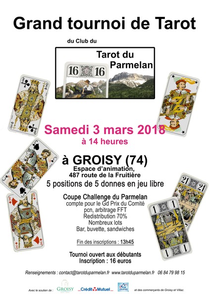 Affiche de l'organisateur du concours Grand Tournoi de Tarot