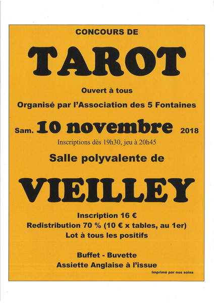 Affiche de l'organisateur du concours Concours de tarot
