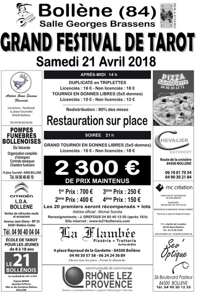 Affiche de l'organisateur du concours Grand Festival de Bollène