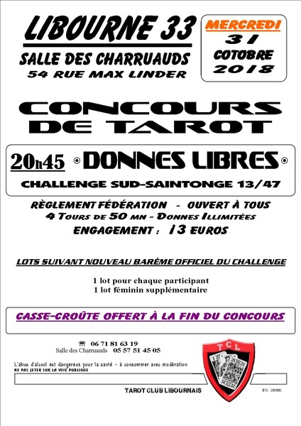 Affiche de l'organisateur du concours Concours de tarot