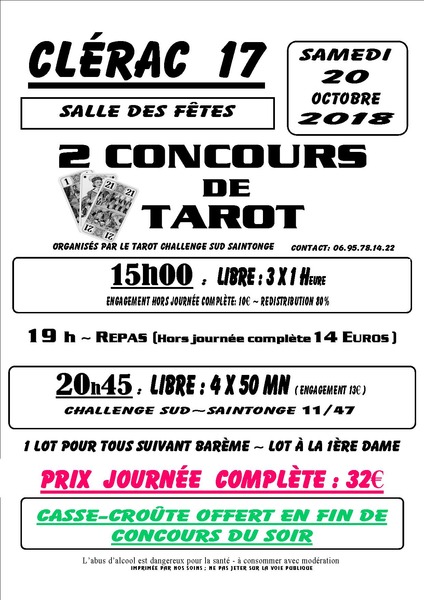 Affiche de l'organisateur du concours Concours de tarot