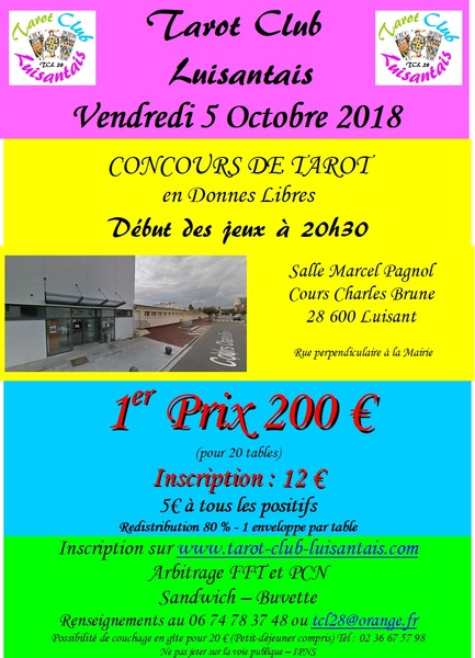 Affiche de l'organisateur du concours Concours de tarot en donnes libres