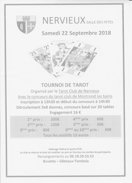 Affiche de l'organisateur du concours Concours de tarot