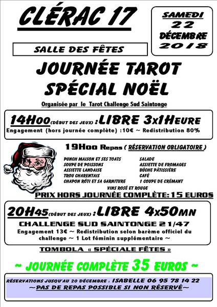 Affiche de l'organisateur du concours 2 Concours de tarot libre