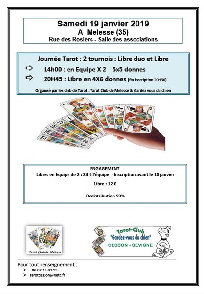 Affiche de l'organisateur du concours Journée tarot à MELESSE (35)
