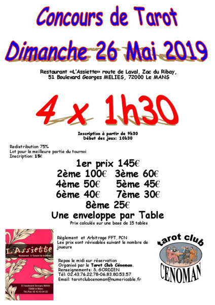 Affiche de l'organisateur du concours Concours de tarot