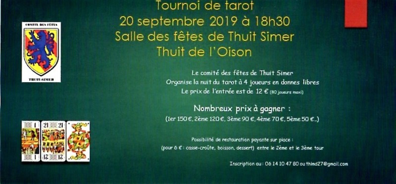 Affiche de l'organisateur du concours Tournoi de tarot