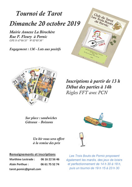 Affiche de l'organisateur du concours Tournoi de tarot