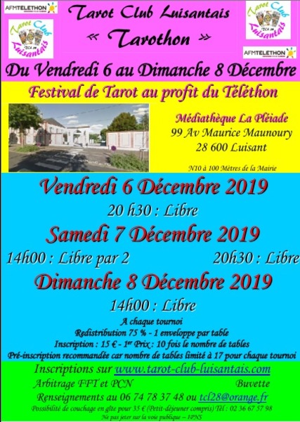 Affiche de l'organisateur du concours LIBRE PAR 2 - 2nde édition du TAROTHON