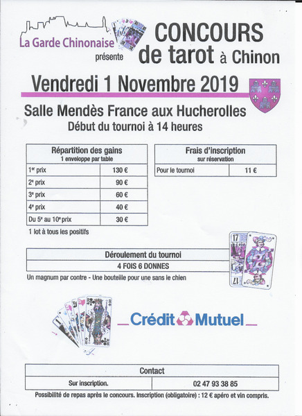 Affiche de l'organisateur du concours Concours de tarot - Limité à 25 Tables -