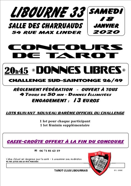 Affiche de l'organisateur du concours Concours de tarot