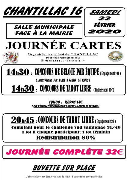 Affiche de l'organisateur du concours 2 Concours de tarot