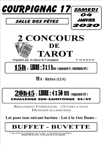 Affiche de l'organisateur du concours 2 Concours de tarot