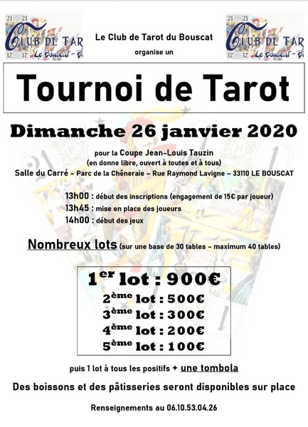 Affiche de l'organisateur du concours Coupe Jean-Louis TAUZIN