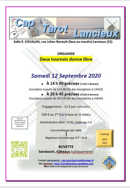 Affiche de l'organisateur du concours Concours de tarot Lancieux