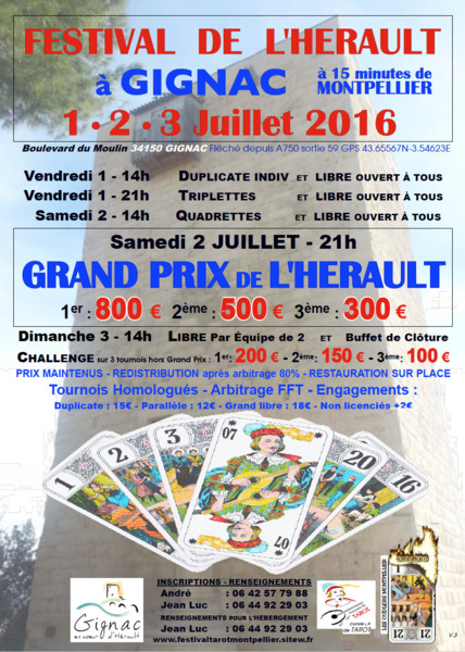 Affiche de l'organisateur du concours Festival de L'Herault