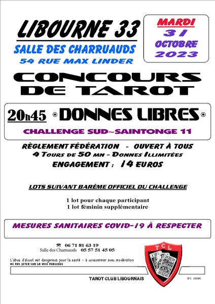 Affiche de l'organisateur du concours Concours de tarot