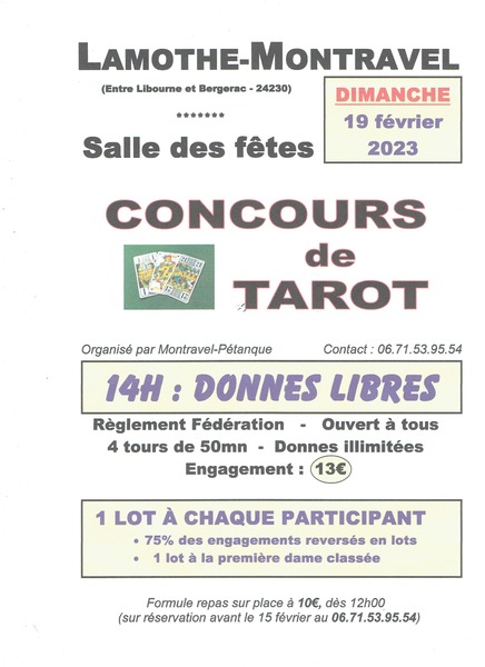 Affiche de l'organisateur du concours Concours de tarot
