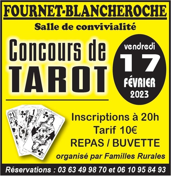 Affiche de l'organisateur du concours Concours de tarot de Familles Rurales