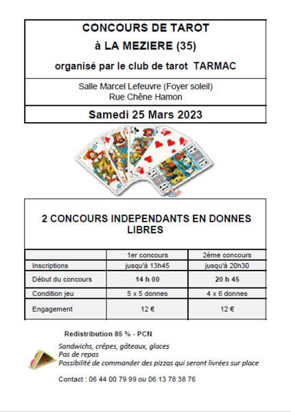 Affiche de l'organisateur du concours Concours de tarot